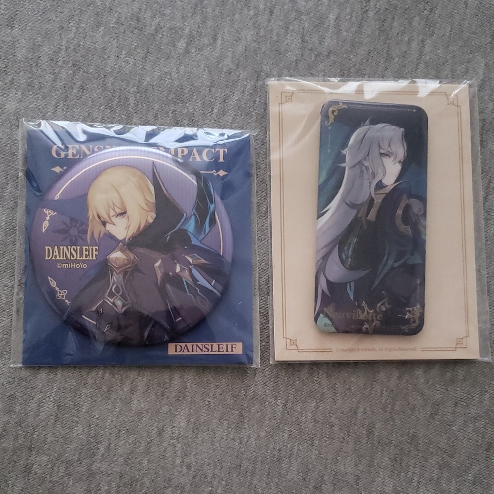 Dainsleif & Neuvillette Genshin Impact Badge Set